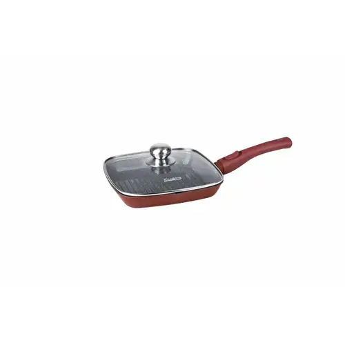 Tigaie Grill Aluminiu Turnat+Capac 24×4 CM, Calabria, COOKING BY HEINNER HR-JLG-A24G