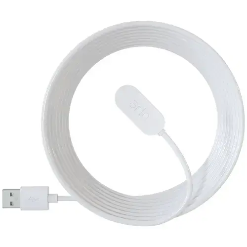 Cablu de incarcare Arlo 2.44 m cu fixare magnetica pentru camere de supraveghere Arlo VMA5000C-100EUS (Alb)