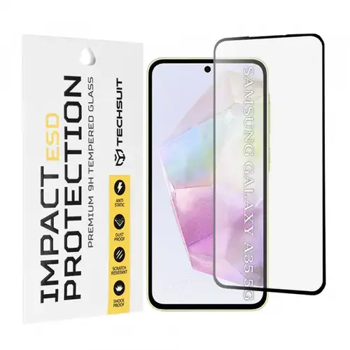Folie de protectie Ecran Techsuit pentru Samsung Galaxy M35 / A55 5G A556 / A35 5G A356, Sticla Securizata, Full Glue