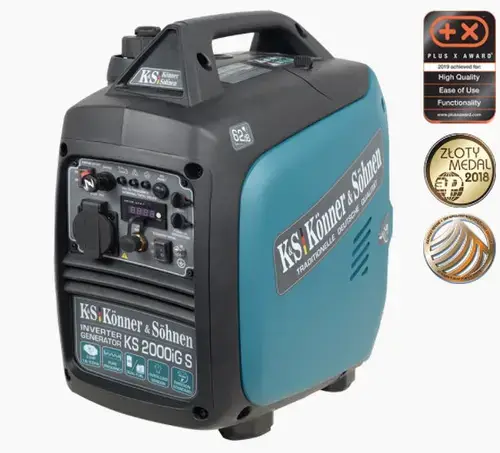 Generator curent electric tip inverter Könner & Söhnen KS 2000iG S, 2.5 CP, Pornire motor manuala, Benzina/GPL (Albastru/Negru)