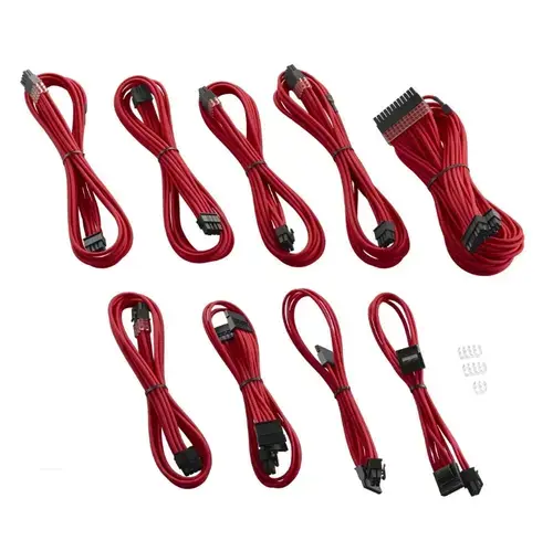 Kit cabluri sursa Cablemod CM-PCSI-FKIT-NKR-R C-Series PRO ModMesh pentru Corsair AXi / HXi / RM