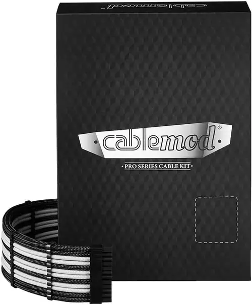 Kit cabluri sursa CableMod C-Series PRO ModMesh 12VHPWR pentru Corsair RM, RMi, RMx (Black Label) (Negru/Alb)