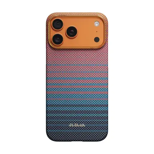 Husa ultra-subtire PITAKA Sunset, fibra de aramida, rezistenta la zgarieturi, compatibila MagSafe, pentru iPhone 17 Pro Max