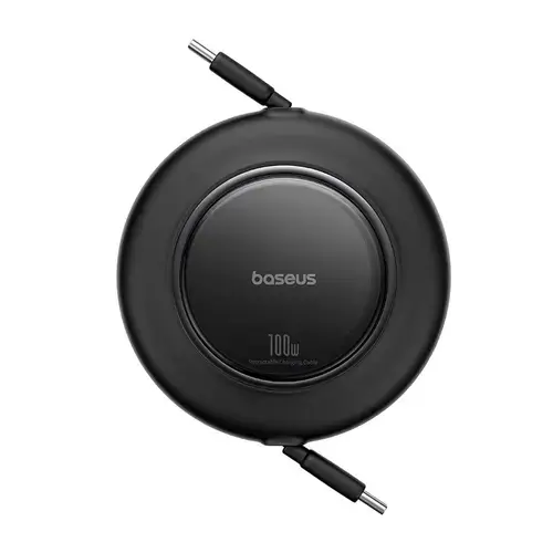 Cabluri de date USB-C 100W, Baseus Free2Pull Mini, 2m, design retractabil, Negru