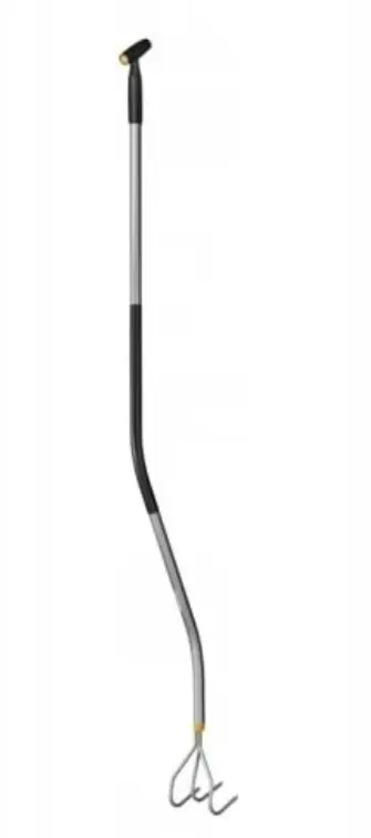 Cultivator ergonomic, Fiskars, 1076978, maner curbat, cap din otel boronat