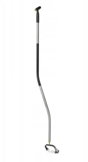 Extractor de buruieni Fiskars, model ergonomic, cu maner curbat, dublu tais, 1077111, usor, pentru flori si suprafete mari