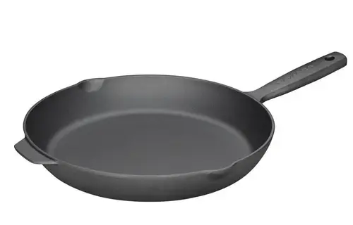 Tigaie din fonta Fiskars Folken 1075699, 28 cm, pentru toate tipurile de plite si gratare, Negru