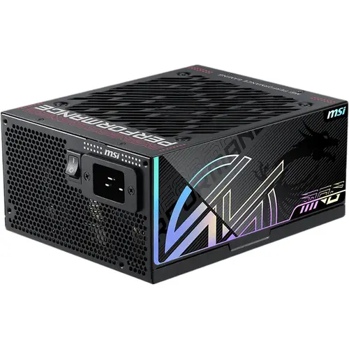 Sursa MSI MPG Ai1600TS PCIE5, 1600W, 80+ Platinum, Full Modulara, ATX 3.1, PCIe 5.1, Negru