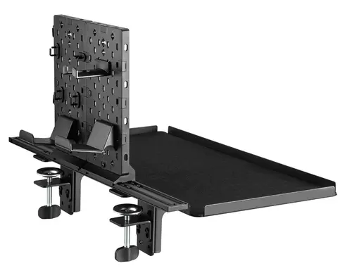 Raft de extensie birou si cuier accesorii NanoRS RS174, Max 20 kg (Negru)