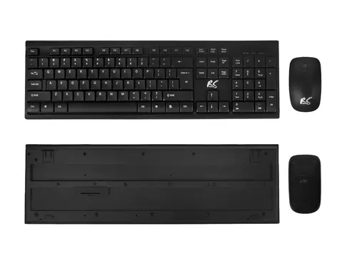 Kit Tastatura si Mouse Wireless NanoRS RS580, 2.4GHz, 104 tastaturi, 1200 DPI (Negru)