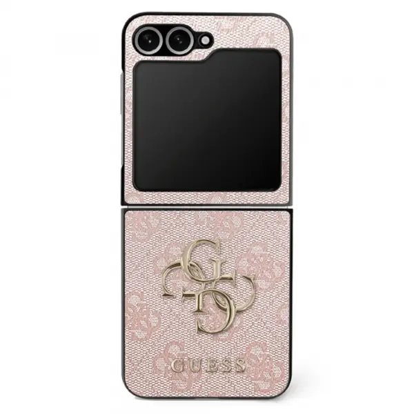Husa pentru Samsung Galaxy Z Flip7 F766, Guess, 4G Metal Logo, Roz