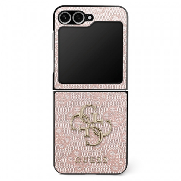 Husa pentru Samsung Galaxy Z Flip7 F766, Guess, 4G Metal Logo, Roz