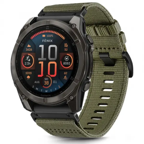 Curea Techsuit W070 pentru Garmin Watch Fenix Series, 26mm, Verde Inchis
