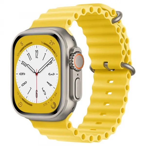 Curea Techsuit W038 pentru Apple Watch 49mm / 46mm / 45mm / 44mm / 42mm Series, Galbena