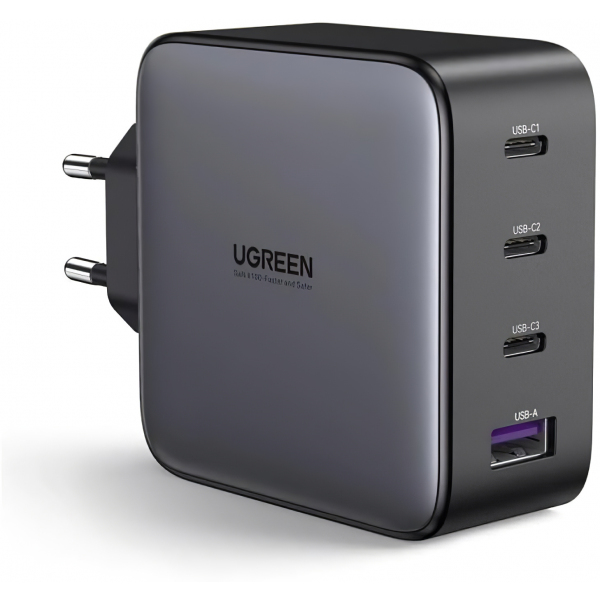 Incarcator Retea UGREEN CD226, 100W, 5A, 1 x USB-A - 3 x USB-C, Negru