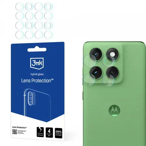 Folie de protectie Camera Spate 3MK Protection pentru Motorola Edge 60, Sticla Securizata, Set 4 bucati