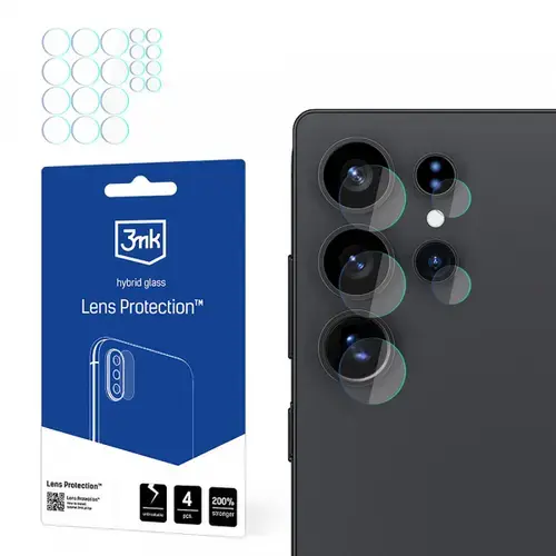 Folie de protectie Camera Spate 3MK Protection pentru Samsung Galaxy S25 Ultra S938, Sticla Securizata, Set 4 bucati
