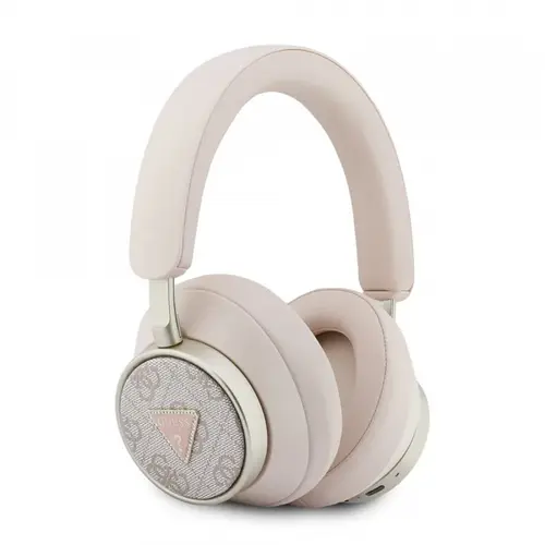 Casti Stereo Wireless Guess 4G Gold Triangle Logo, Bluetooth, A2DP, Roz