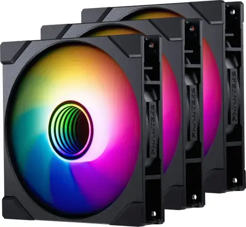 Ventilator Phanteks M25 Gen2 Reverse Blade PH-F140M25R_G2_DBK01_3P, set 3 bucati, 140 mm, Linq6, 1800 RPM (Negru)