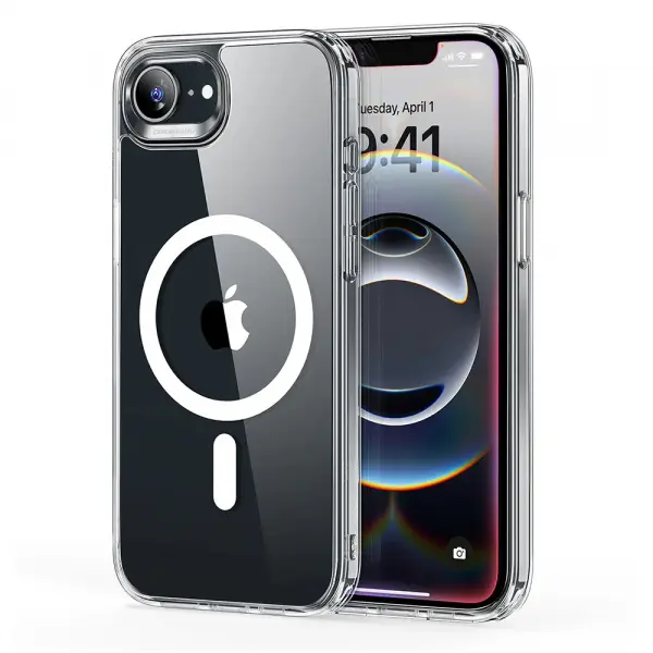 Husa MagSafe pentru Apple iPhone 17e / 16e, ESR, Classic Hybrid, Transparenta