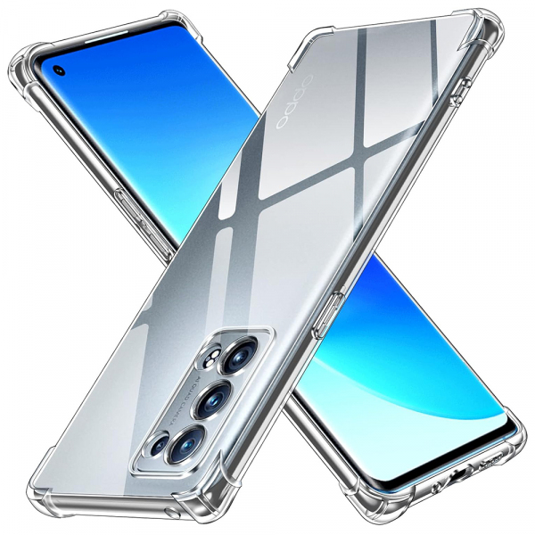 Husa pentru Oppo Reno6 Pro 5G (Snapdragon), Techsuit, Shockproof Clear, Transparenta