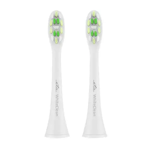 Set 2 capete de schimb ETA 0707 90400 WhiteClean pentru periute electrice ETA, duritate medie