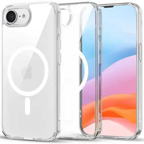 Husa MagSafe pentru Apple iPhone 16e, Tech-Protect, Flexair Hybrid, Transparenta
