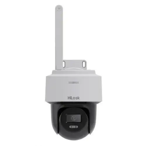 Camera IP Wi-Fi rotativa PT HiLook, 4MP, IR 30m, Microfon, Difuzor, Auto-Tracking, slot microSD, IP66 - PTZ-N2C400I-W(W)