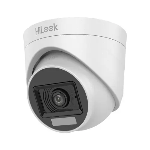 Camera supraveghere Dome HikVision HiLook THC-T127-LPS, 2 MP, 2.8 mm, IR / lumina alba 20 m, microfon