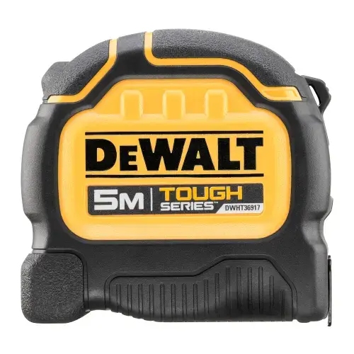 Ruleta DeWALT Tough Tape 5 m DWHT36917-0, 32 mm latime banda, protectie la cadere pana la 30 m, tehnologie BladeArmor