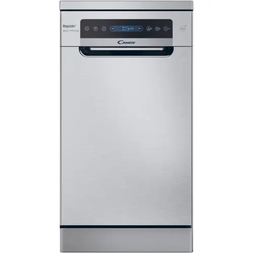 Masina de spalat vase Candy Rapido CF 0C7SB0FX, 10 seturi, 8 programe, Motor Speed Drive Inverter, Wi-Fi + BLE, Clasa C, 45 cm, Inox