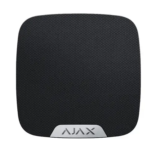 Sirena de interior wireless AJAX, Presiune acustica: 81 ÷ 105 dB @ 1 m , Timp alarma: 3 ÷ 180 s; Frecventa sunet: 3.4 ± 0.5 kHz; Timp alarmare: 0.15 s; Tip alarma: sonora + LED, conector LED extern; Frecventa operare: 868.0 - 868.6 MHz