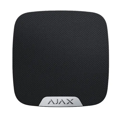 Sirena de interior wireless AJAX, Presiune acustica: 81 ÷ 105 dB @ 1 m , Timp alarma: 3 ÷ 180 s; Frecventa sunet: 3.4 ± 0.5 kHz; Timp alarmare: 0.15 s; Tip alarma: sonora + LED, conector LED extern; Frecventa operare: 868.0 - 868.6 MHz