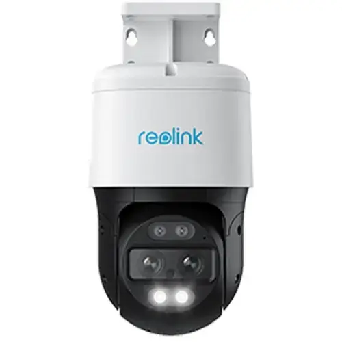Camera supraveghere exterior rotativa IP Speed Dome PTZ Reolink TrackMix P760, 4K, 2.8 + 8 mm, lumina alba / IR 15 m, dual band, slot card, microfon si difuzor, PoE (Alb)