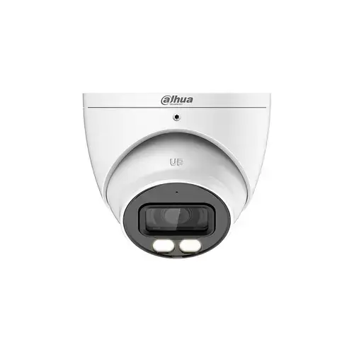Camera supraveghere exterior Dome cu iluminare duala Dahua HAC-HDW1801T-IL-A-0280B-S2, 4K, IR/lumina alba 40 m, 2.8 mm, microfon