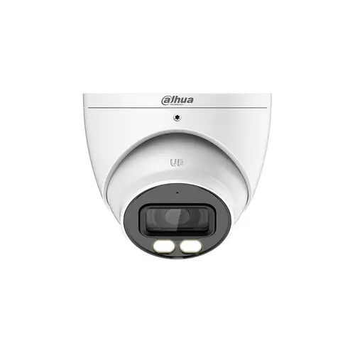 Camera supraveghere exterior Dome cu iluminare duala Dahua HAC-HDW1801T-IL-A-0280B-S2, 4K, IR/lumina alba 40 m, 2.8 mm, microfon