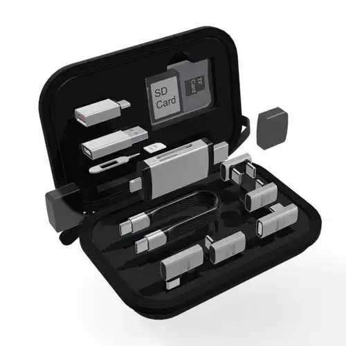 Cititor Card USB / USB-C OEM OmniLink Pro-003 Travel, 10in1, Gri