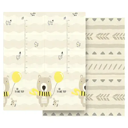 Covoras de joaca bebelusi Rebel RBY-2201-1, Ursuleti, 180 x 150 cm, Multicolor