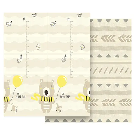 Covoras de joaca bebelusi Rebel RBY-2201-1, Ursuleti, 180 x 150 cm, Multicolor