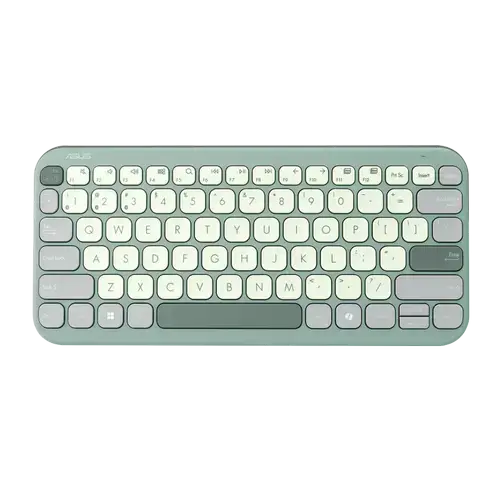 Tastatura Wireless ASUS Marshmallow KW100, Bluetooth, 75%, Copilot Key (Verde)