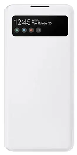 Protectie Book Cover Samsung Smart S View EF-EA426PWEGEE pentru Samsung Galaxy A42 5G (Alb)