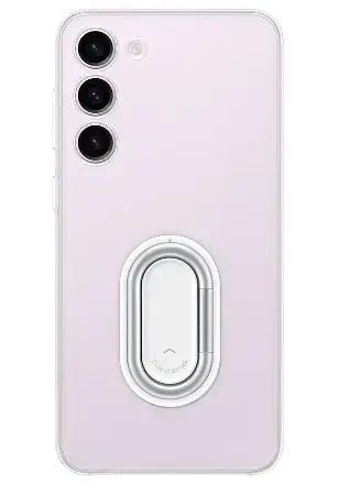 Protectie Spate Samsung EF-XS916CTEGWW pentru Samsung Galaxy S23+, Suport tip inel (Transparent)