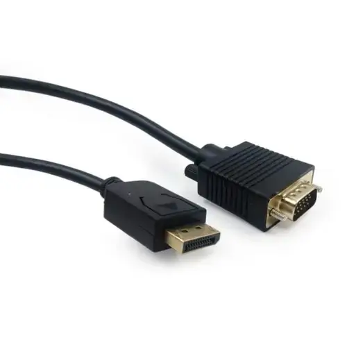 Cablu video Spacer, adaptor DisplayPort (T) la VGA (T), 1.8m, rezolutie maxima Full HD, 1960×1024, 1080p, la 60Hz, Negru