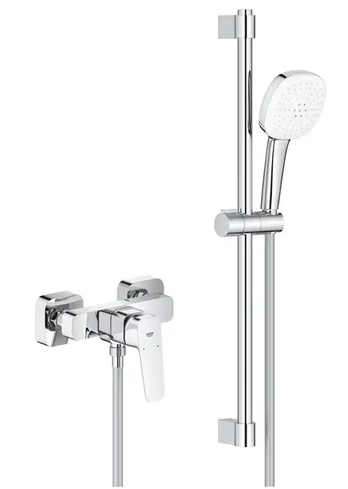 Baterie dus Grohe Cubeo 1018250000, aparenta, set dus, Crom