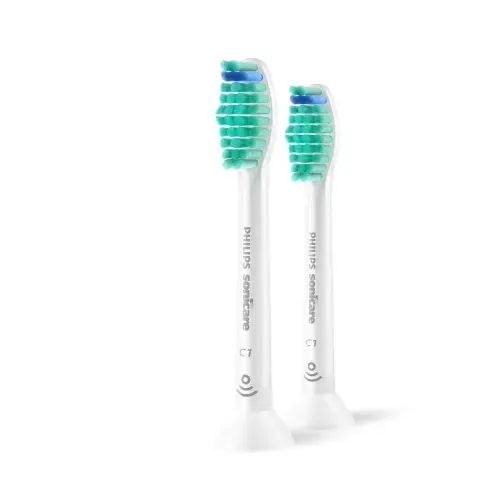 Rezerve Philips Sonicare Pro Results HX6012/87, pachet de 2 capete de periere, Standard, click-on, sincronizarea modurilor BrushSync (Alb)