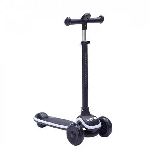 Trotineta cu lumini U-Grow UG-TROT01, 3 ani +, Negru