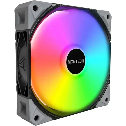 Ventilator Montech E28 PWM ARGB 120mm, Negru