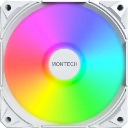Ventilator Montech E28 PWM ARGB 120mm, Alb