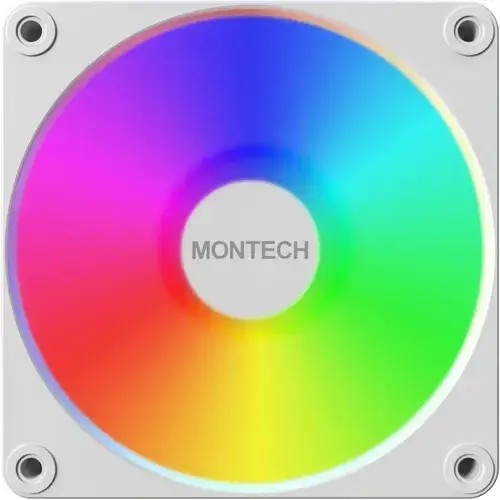 Ventilator Montech GF120 V2 ARGB PWM 120mm, Alb