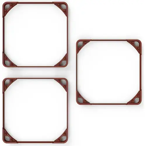 Set 3 garnitura antivibratii pentru sigilatea spatiului intre ventilatoare si radiator, compatibile cu ventilatoarele Noctua de 120mm, Maro